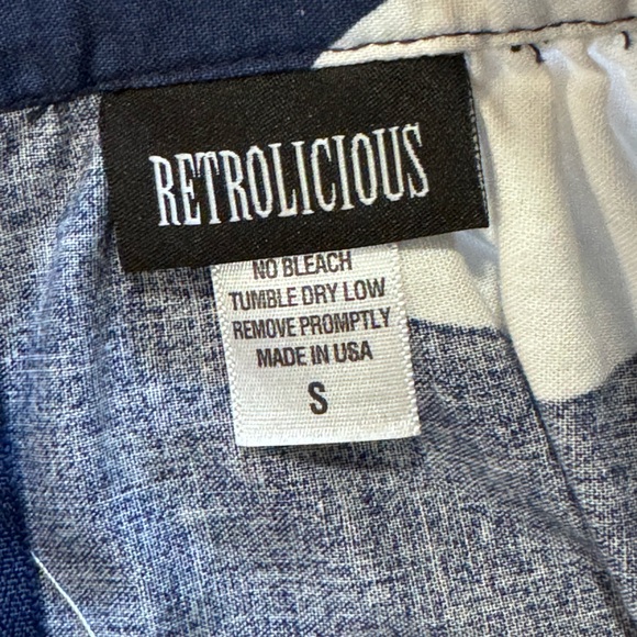 Retrolicious Mod Cloth Skirt Sz S Sailboat Waves Retro Rockabilly Pin Up Jenny - Picture 7 of 9